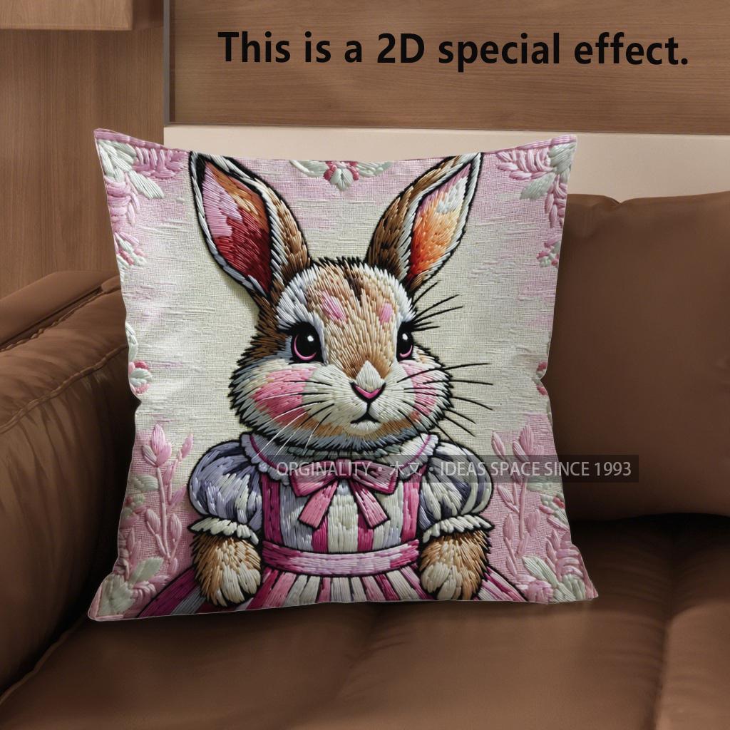 2D Cute Rabbit-Patterned Decorative Cushion Covers Pattern Cushion Cover Suitable For Sofa Bedroom Car Pillow Cover 40x40cm
2D Cute Rabbit-Patterned Decorative Cushion Covers Pattern Cushion Cover Suitable For Sofa Bedroom Car Pillow Cover 40x40cm