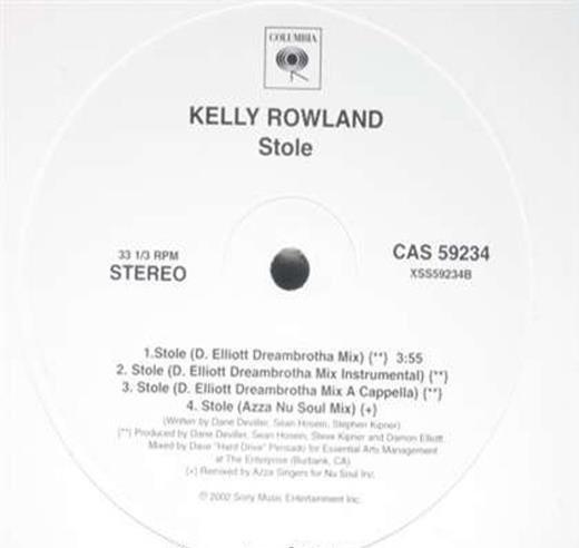 12inch Record KELLY ROWLAND - Stole CAS59234 Columbia 2002 US Dance & Electronica Used
12inch Record KELLY ROWLAND - Stole CAS59234 Columbia 2002 US Dance & Electronica Used