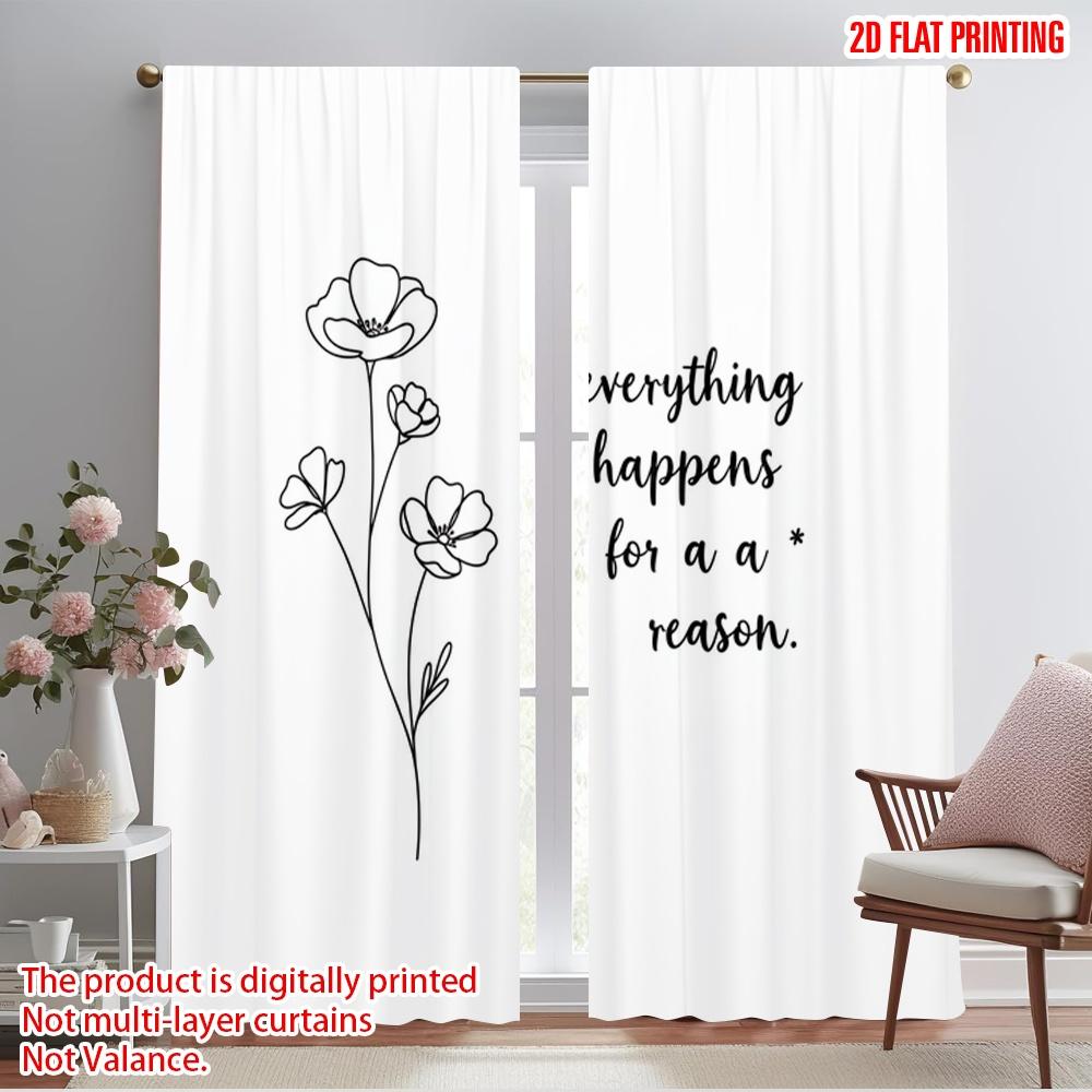 2pcs 2D flat printing Window Curtains Everything Happens For Reason Polyester Without Electricity Festive Holiday for Spring 52.50×116.00 CM 2pcs
2pcs 2D flat printing Window Curtains Everything Happens For Reason Polyester Without Electricity Festive Holiday for Spring 52.50×116.00 CM 2pcs