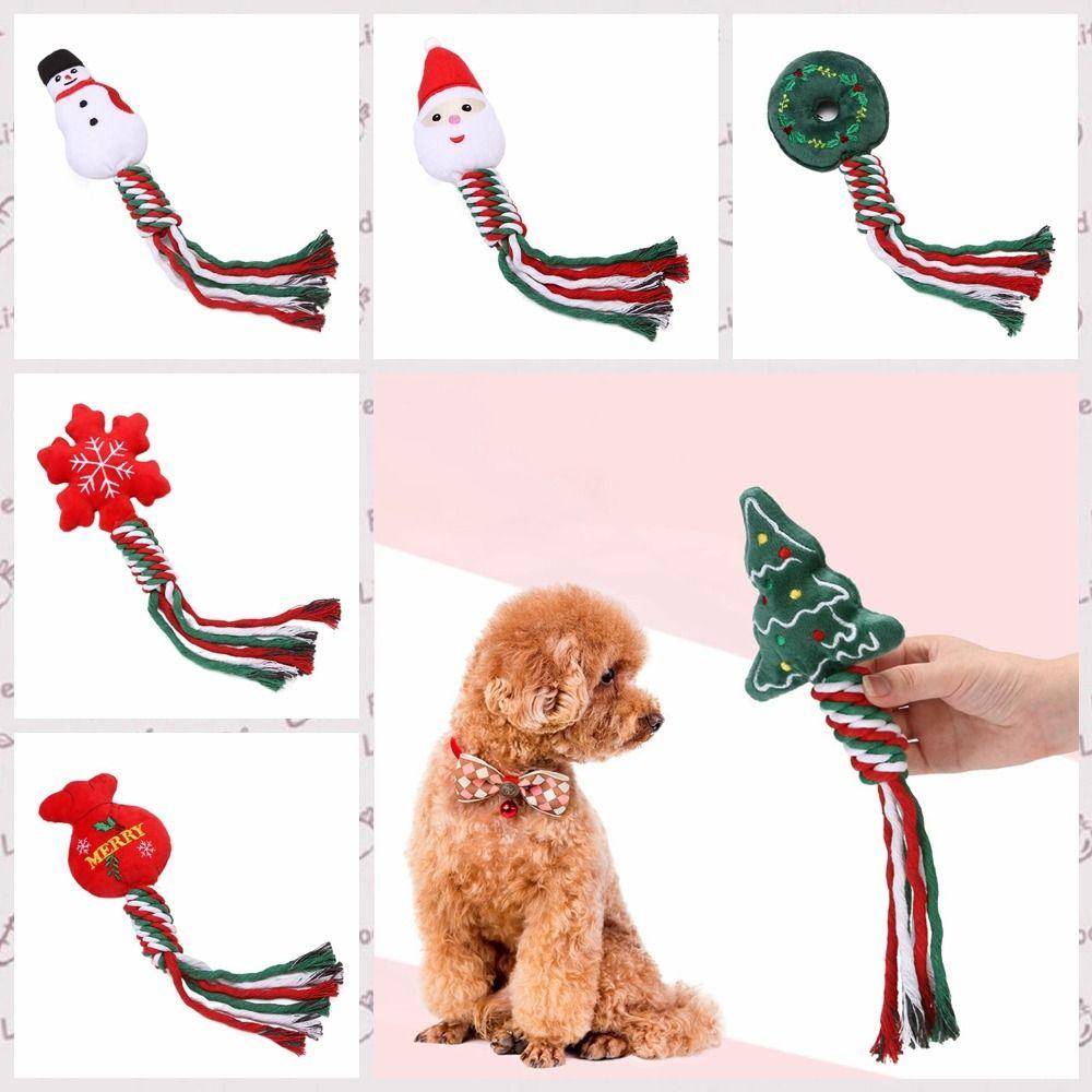 Plush Christmas Dog Toys Snowflake/Doughnut Shape Puppy Rope Toys Dog Squeakey Chew Toys New Year E
Plush Christmas Dog Toys Snowflake/Doughnut Shape Puppy Rope Toys Dog Squeakey Chew Toys New Year E