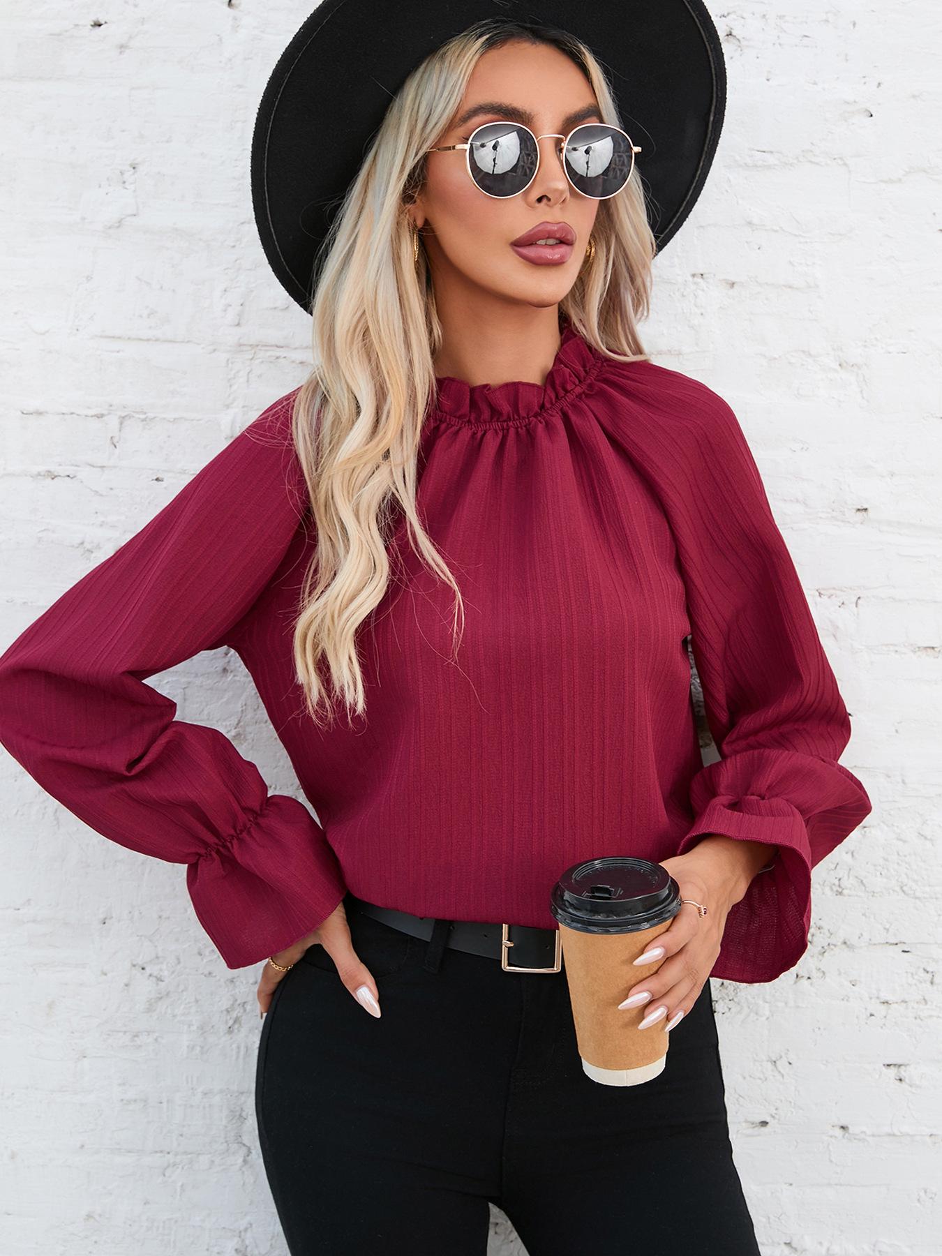 European and American Spring/Fall 2024 Women s Casual Ruffle Sleeve Slimming Top Extra Large
European and American Spring/Fall 2024 Women s Casual Ruffle Sleeve Slimming Top Extra Large