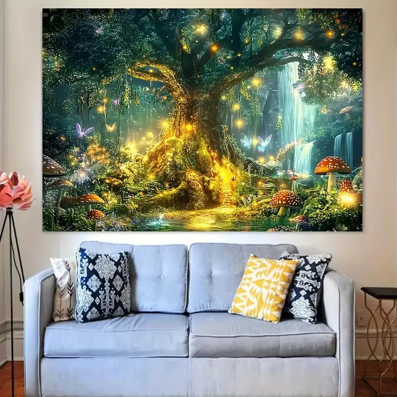 2D Enchanted Forest Tree of Life Canvas Wall Art, Magical Glowing Tree & Mushroom Print for Living Room 47.2x31.5inch/120*80cm
2D Enchanted Forest Tree of Life Canvas Wall Art, Magical Glowing Tree & Mushroom Print for Living Room 47.2x31.5inch/120*80cm