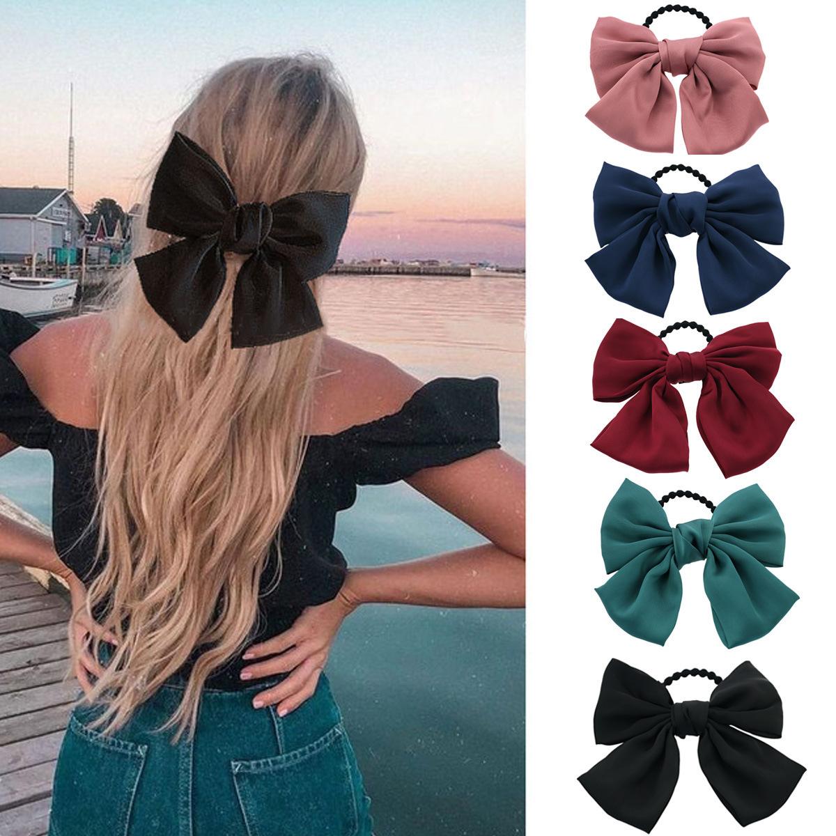 1PC New Fashion Big Bow Elastic Hair Bands Ponytail Scarf Hair Ties Women Scrunchies Hair Accessories
1PC New Fashion Big Bow Elastic Hair Bands Ponytail Scarf Hair Ties Women Scrunchies Hair Accessories