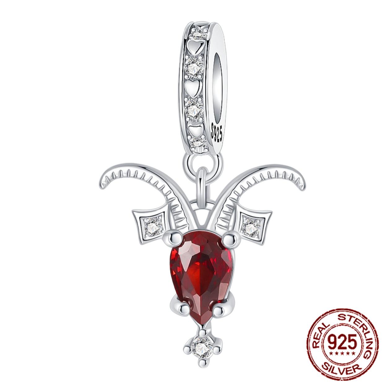 copper 12 Constellations Capricorn Red Zircon Pendant Charm Compatible With Authentic Charm Bracelets Women Do It Yourself Jewellery Gift
copper 12 Constellations Capricorn Red Zircon Pendant Charm Compatible With Authentic Charm Bracelets Women Do It Yourself Jewellery Gift