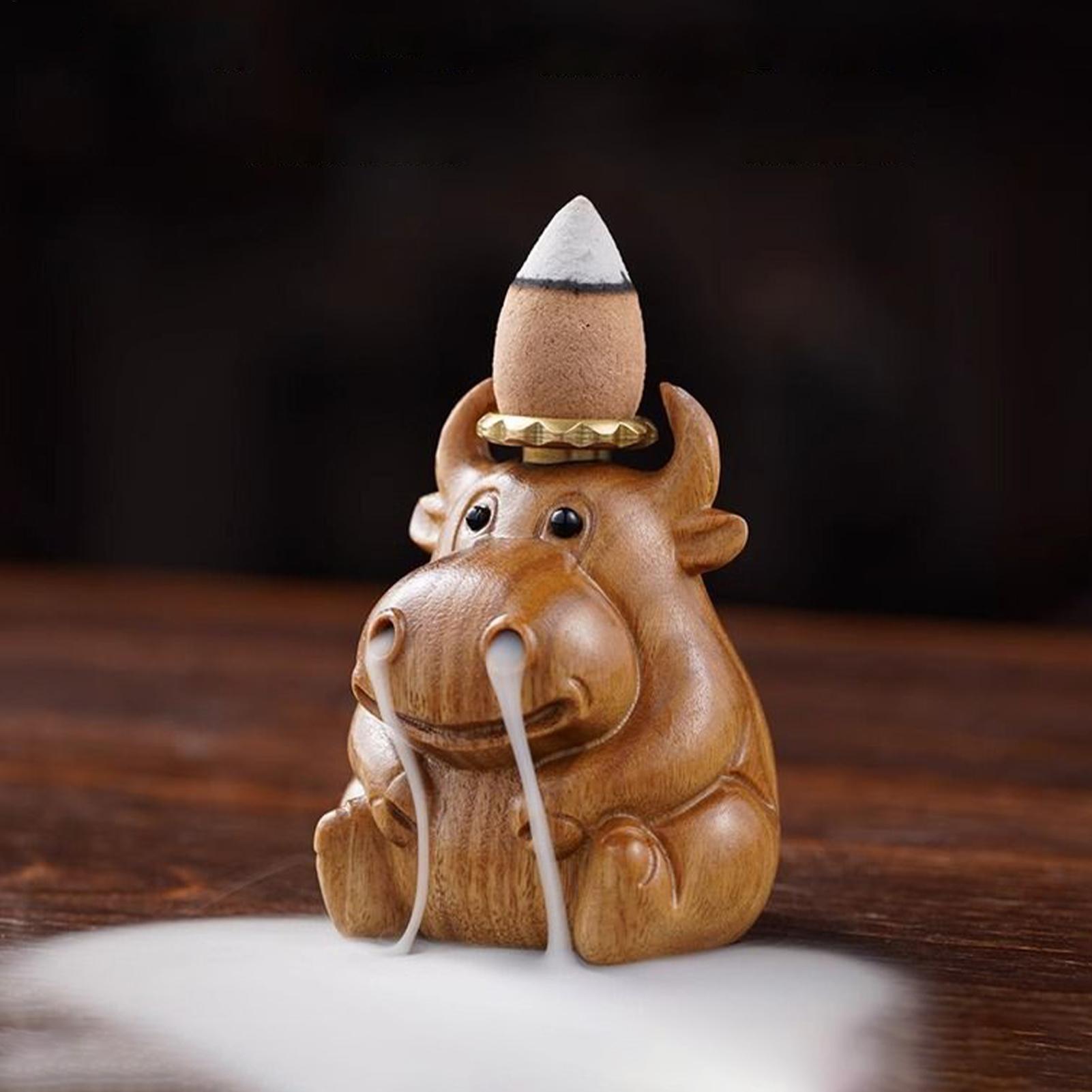 Backflow Incense Holder Backflow Burners Cow Design Wood Stand Diffuser Relaxing Zen Aromatherapy Stand For Bathroom Apartment CHINA
Backflow Incense Holder Backflow Burners Cow Design Wood Stand Diffuser Relaxing Zen Aromatherapy Stand For Bathroom Apartment CHINA