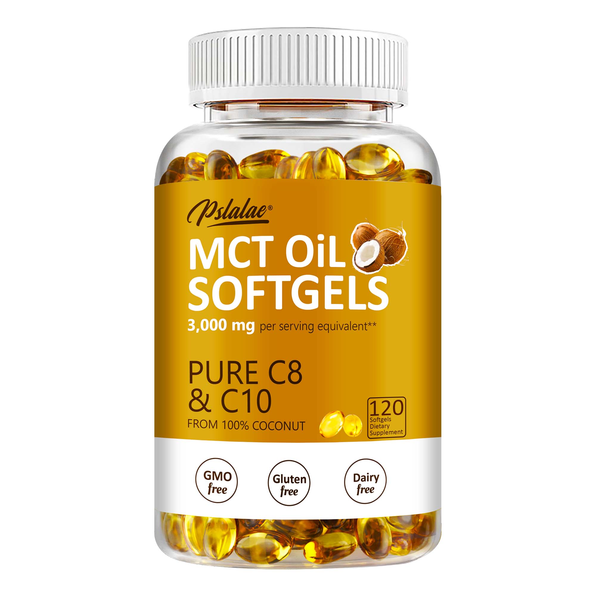 MCT Oil Softgels 3000mg - C8 C10 Weight Loss, Energy, Brain Health, Inflammation 120
MCT Oil Softgels 3000mg - C8 C10 Weight Loss, Energy, Brain Health, Inflammation 120