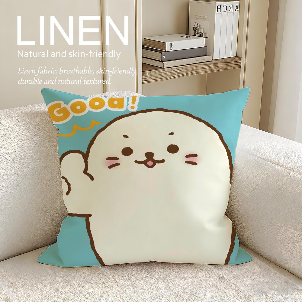 Cute Yurumofu Seal Cushion Cover Pillowcase Set Pcs x x Breathable Washable Sofa Cushion Cover 30X30cm
Cute Yurumofu Seal Cushion Cover Pillowcase Set Pcs x x Breathable Washable Sofa Cushion Cover 30X30cm