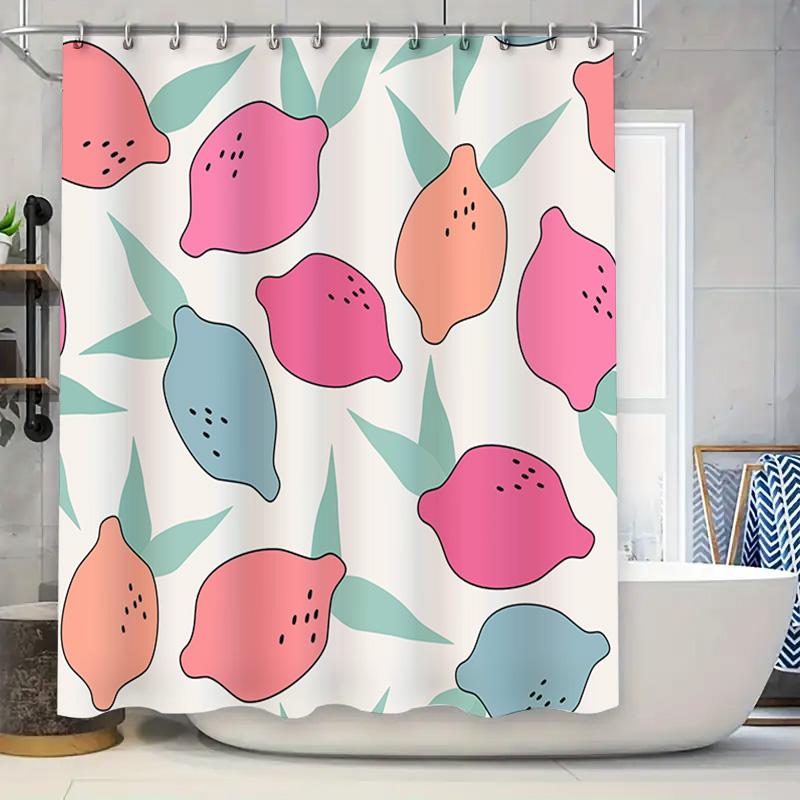 Colorful Citrus Shower Curtain: Lemon Leaves Design In Pink, Blue, Teal Waterproof Fabric Bathroom Decor For Home Living Room Si W60H190(CM)-1 Pcs
Colorful Citrus Shower Curtain: Lemon Leaves Design In Pink, Blue, Teal Waterproof Fabric Bathroom Decor For Home Living Room Si W60H190(CM)-1 Pcs