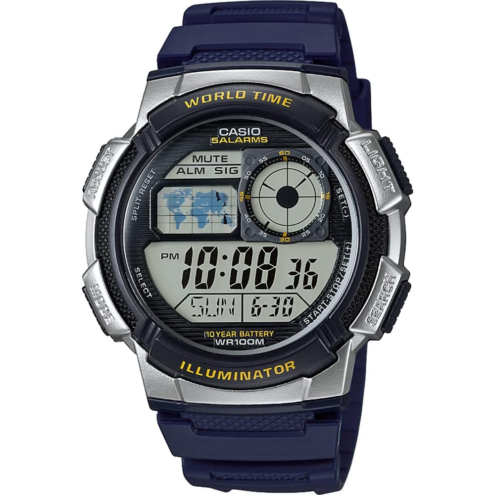 Casio World Time Digital Men s Watch AE-1000W-2AV Navy Silver Waterproof Travel Timepiece
Casio World Time Digital Men s Watch AE-1000W-2AV Navy Silver Waterproof Travel Timepiece