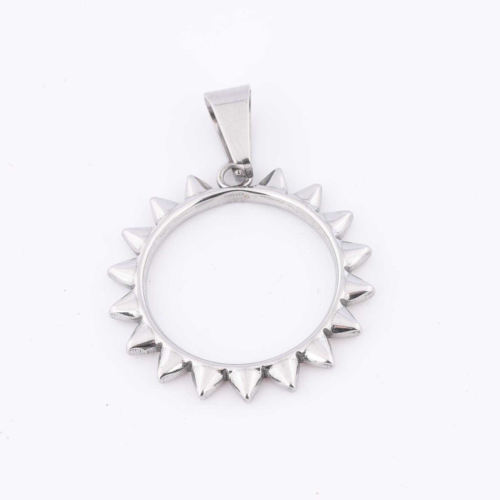 5pcs Stainless Steel Gold Plated Spiked Ring Open Bezel Charms Diy Hollow Pendant Frame Blanks For Resin Jewelry Making
5pcs Stainless Steel Gold Plated Spiked Ring Open Bezel Charms Diy Hollow Pendant Frame Blanks For Resin Jewelry Making