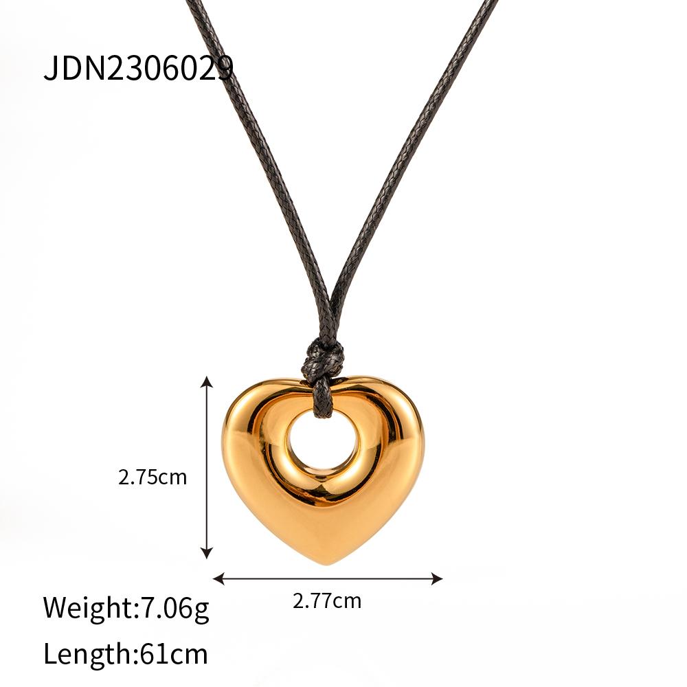 Youthway New Fashion Black Wax Rope Heart Shape Stainless Steel Pendant Necklace Party Jewelry Gift For Women
Youthway New Fashion Black Wax Rope Heart Shape Stainless Steel Pendant Necklace Party Jewelry Gift For Women