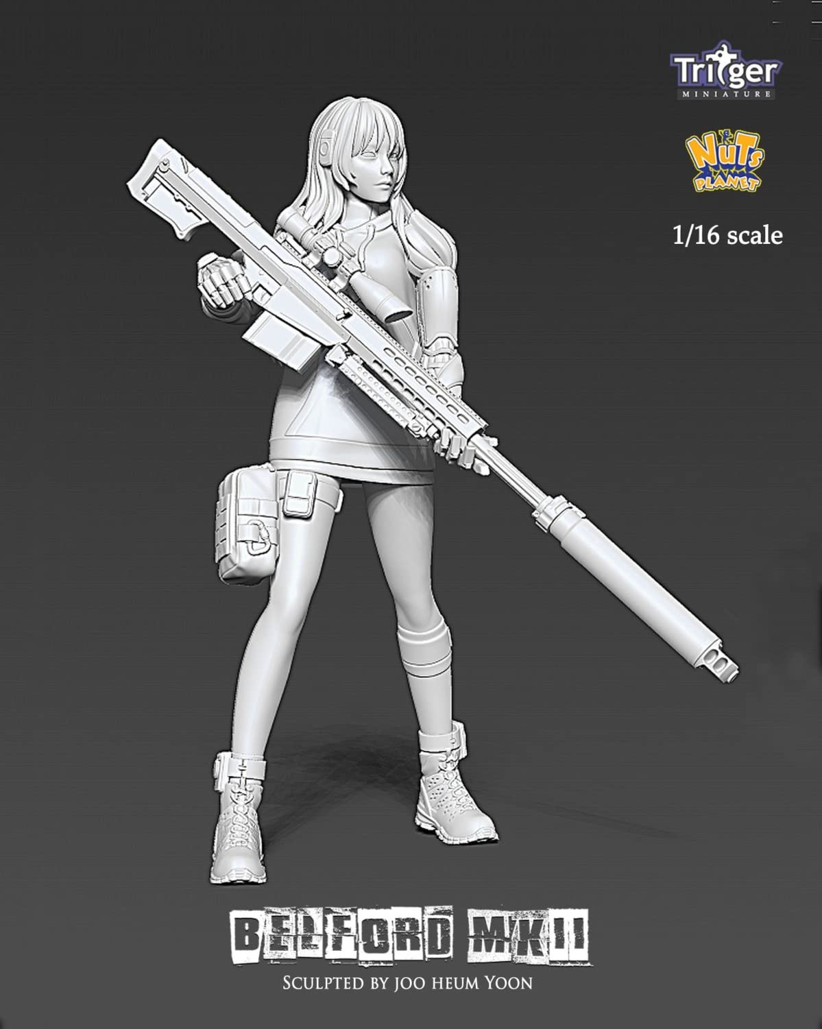 Дівчина Nuts Planet Belford Cyborg, яка виконує снайперську стрільбу набір Resin Kit T12003 Колір лиття 1/16 Mk.2 (120мм) наддовгі
Дівчина Nuts Planet Belford Cyborg, яка виконує снайперську стрільбу набір Resin Kit T12003 Колір лиття 1/16 Mk.2 (120мм) наддовгі