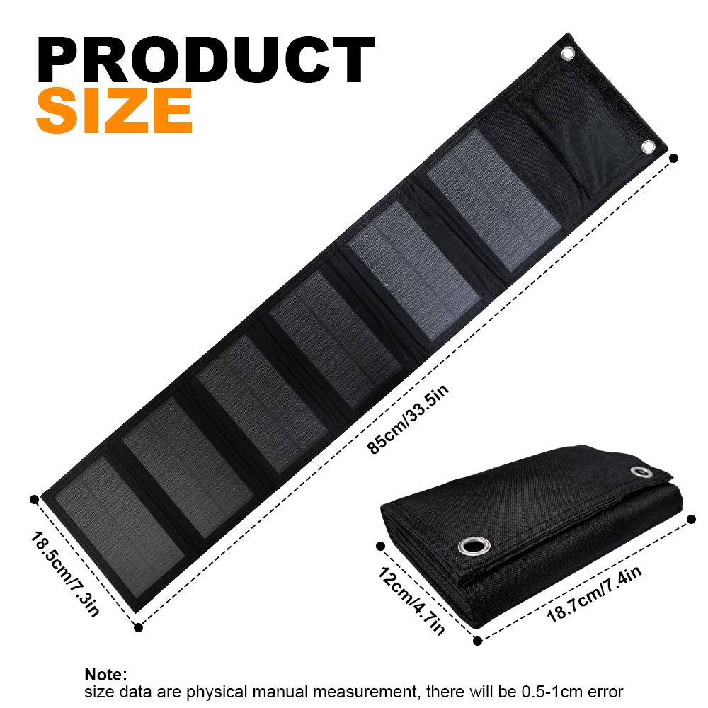60W Portable Polysilicon Solar Panel Charger USB 5V DC Foldable Solar Panel For Phone Charge Power Bank For Hiking Camping чорний
60W Portable Polysilicon Solar Panel Charger USB 5V DC Foldable Solar Panel For Phone Charge Power Bank For Hiking Camping чорний