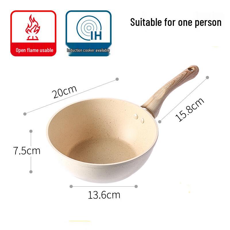Maifan Stone Non-Stick Flat-Bottom Wok, 20cm
Maifan Stone Non-Stick Flat-Bottom Wok, 20cm