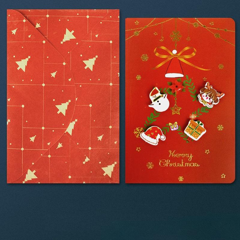 Cartoon Christmas Greeting Card Set Santa Claus Snowman Blessing Postcard for New Year Holiday Party Decoration
Cartoon Christmas Greeting Card Set Santa Claus Snowman Blessing Postcard for New Year Holiday Party Decoration