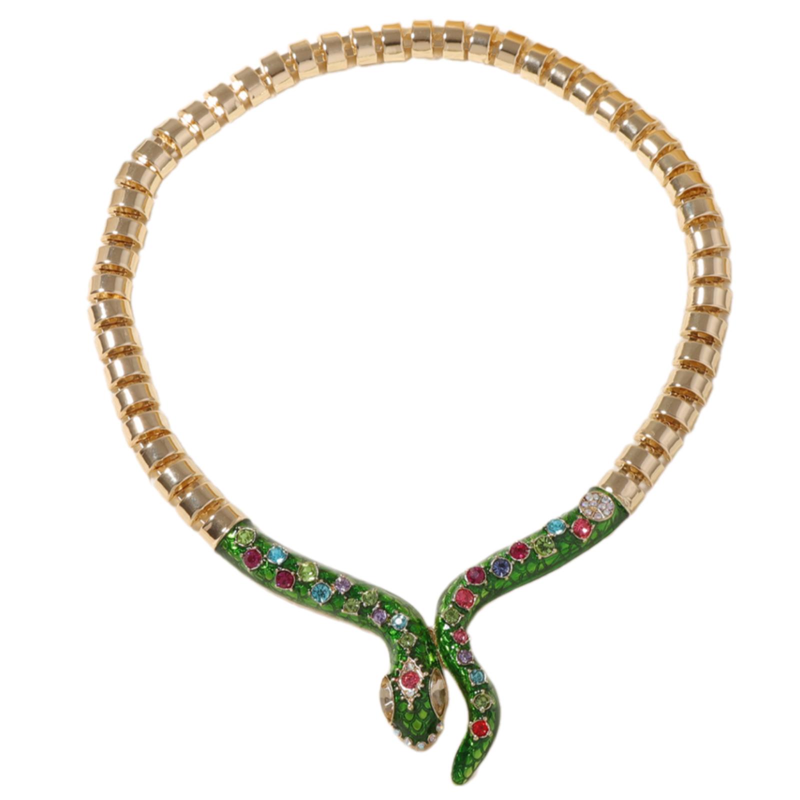 Fashionable Snake Necklace with Rhinestones Statement Holiday Party Accessories Animal Neckchain for Music Festivals 1
Fashionable Snake Necklace with Rhinestones Statement Holiday Party Accessories Animal Neckchain for Music Festivals 1