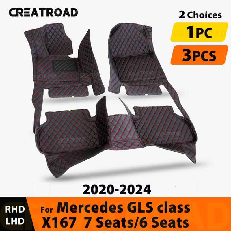 Car Floor Mats For BENZ GLS X167 GLS400 450 580 6 Seats/7 Seats 2024 Carpet Cover Interior Accessories Black-Black
Car Floor Mats For BENZ GLS X167 GLS400 450 580 6 Seats/7 Seats 2024 Carpet Cover Interior Accessories Black-Black