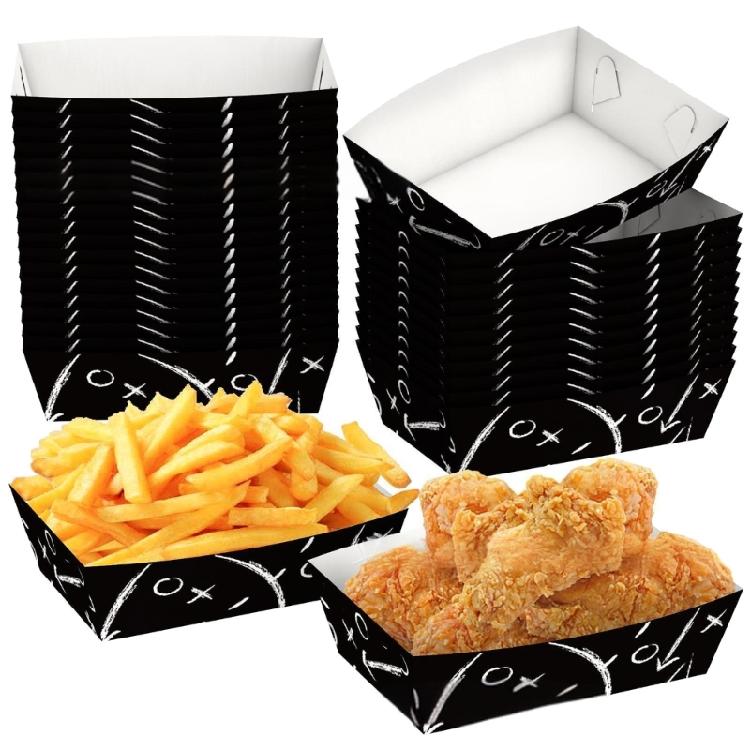 24 Pieces Football Game Party Supplies Snack Boxes Paper Food Plates Perfect For Serving Chips Popcorns чорний
24 Pieces Football Game Party Supplies Snack Boxes Paper Food Plates Perfect For Serving Chips Popcorns чорний