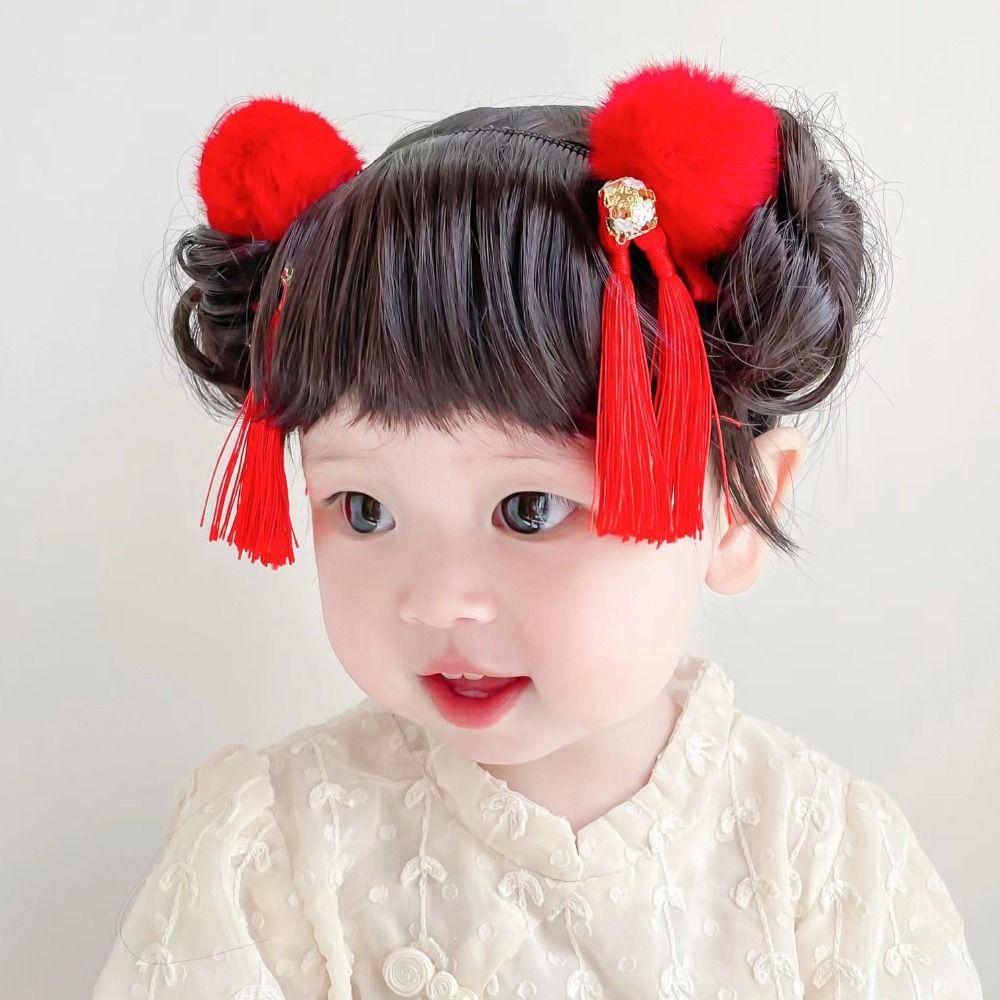 Photography Props Toddler Neat Bang Wig Chinese Style Children New Year Headdress wig
Photography Props Toddler Neat Bang Wig Chinese Style Children New Year Headdress wig