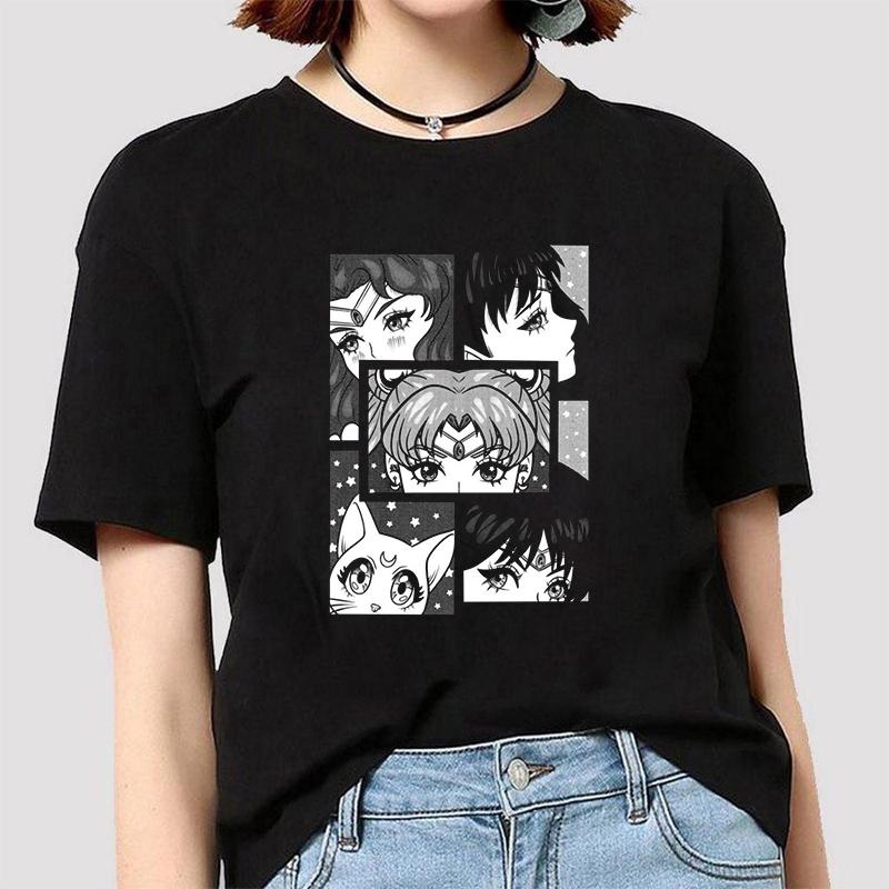 Anime Sailor Moon 18 Different Patterns Summer Printed Casual Black Short Sleeves Cotton Tops O Neck Women T Shirts XS
Anime Sailor Moon 18 Different Patterns Summer Printed Casual Black Short Sleeves Cotton Tops O Neck Women T Shirts XS
