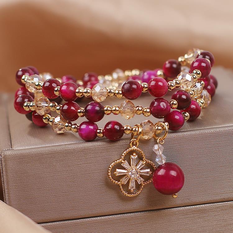 Многослойный браслет из натурального кристалла агата, женский розово-красный кристалл для подарка на день рождения подруге 
Многослойный браслет из натурального кристалла агата, женский розово-красный кристалл для подарка на день рождения подруге