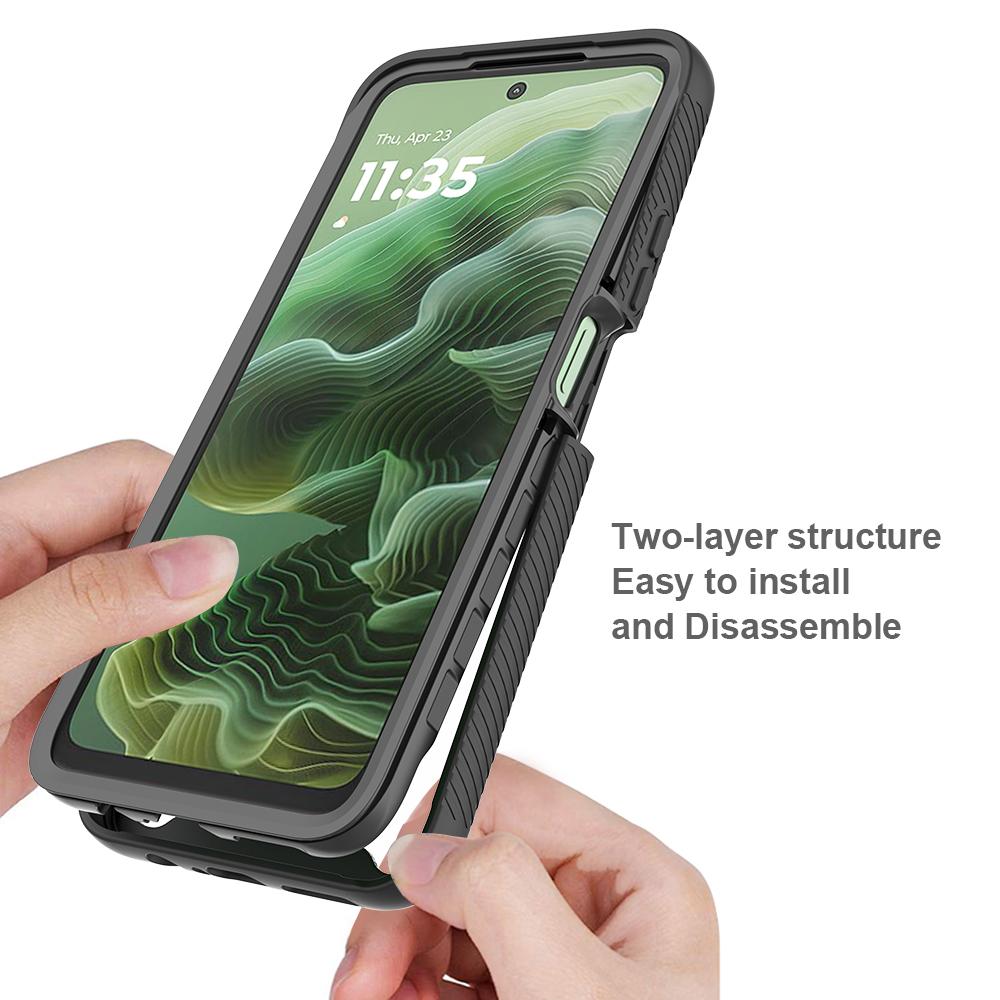 For Motorola Moto G35 5G Case PC+TPU Phone Clear Back Cover with PET Screen Film Purple
For Motorola Moto G35 5G Case PC+TPU Phone Clear Back Cover with PET Screen Film Purple