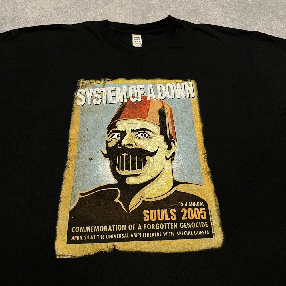 Rare 2005 System of a Down Souls Genocide Band Black Unisex Tshirt KH12507 Unisex T-Shirt XL
Rare 2005 System of a Down Souls Genocide Band Black Unisex Tshirt KH12507 Unisex T-Shirt XL