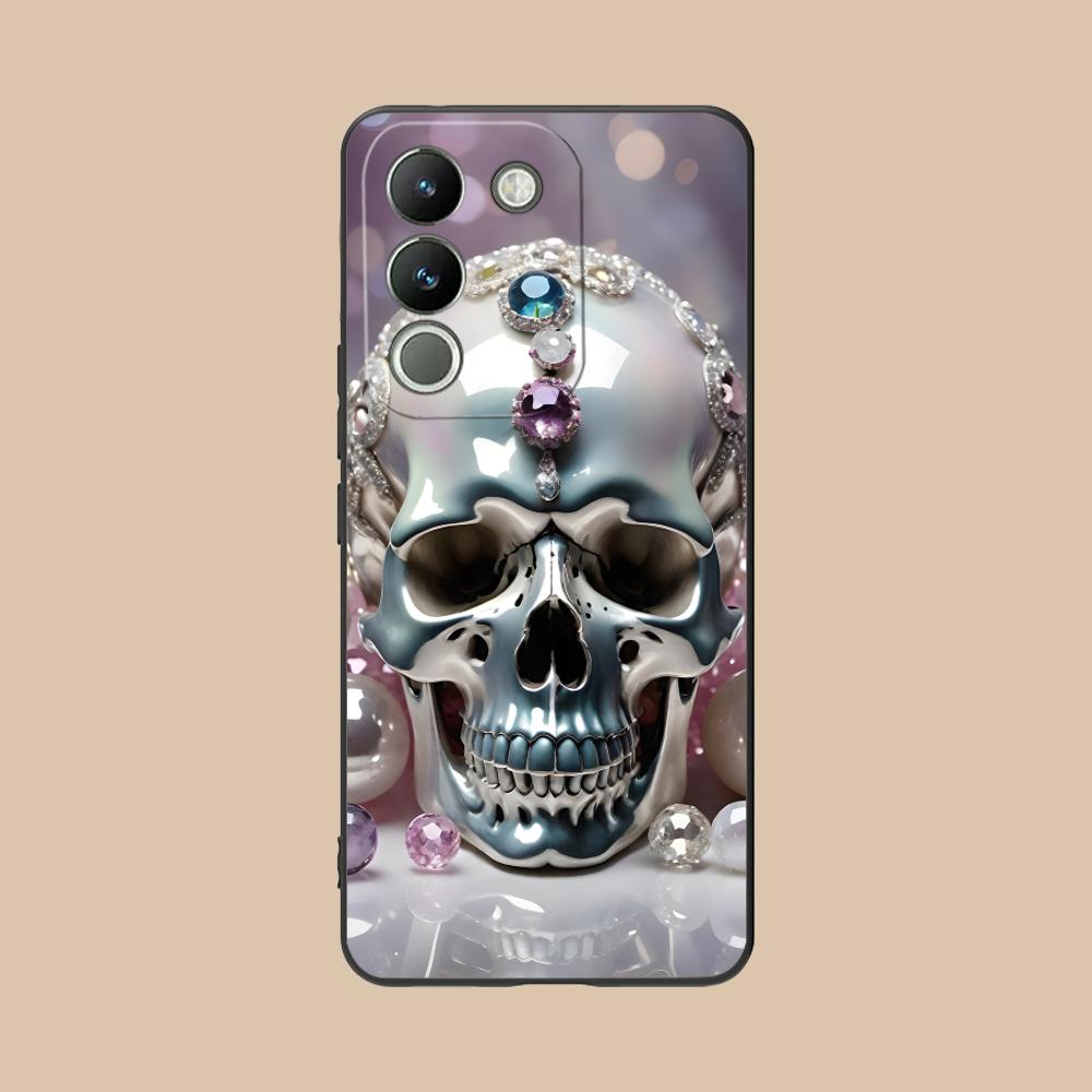 Luxury Silver Skull Mobile Phone Case for VIVO Y77 76 75 74 73 72 58 56 55 51 50 38 36 Y19 Y18 Y03 Y01 5G Printing Cover vivo Y01
Luxury Silver Skull Mobile Phone Case for VIVO Y77 76 75 74 73 72 58 56 55 51 50 38 36 Y19 Y18 Y03 Y01 5G Printing Cover vivo Y01
