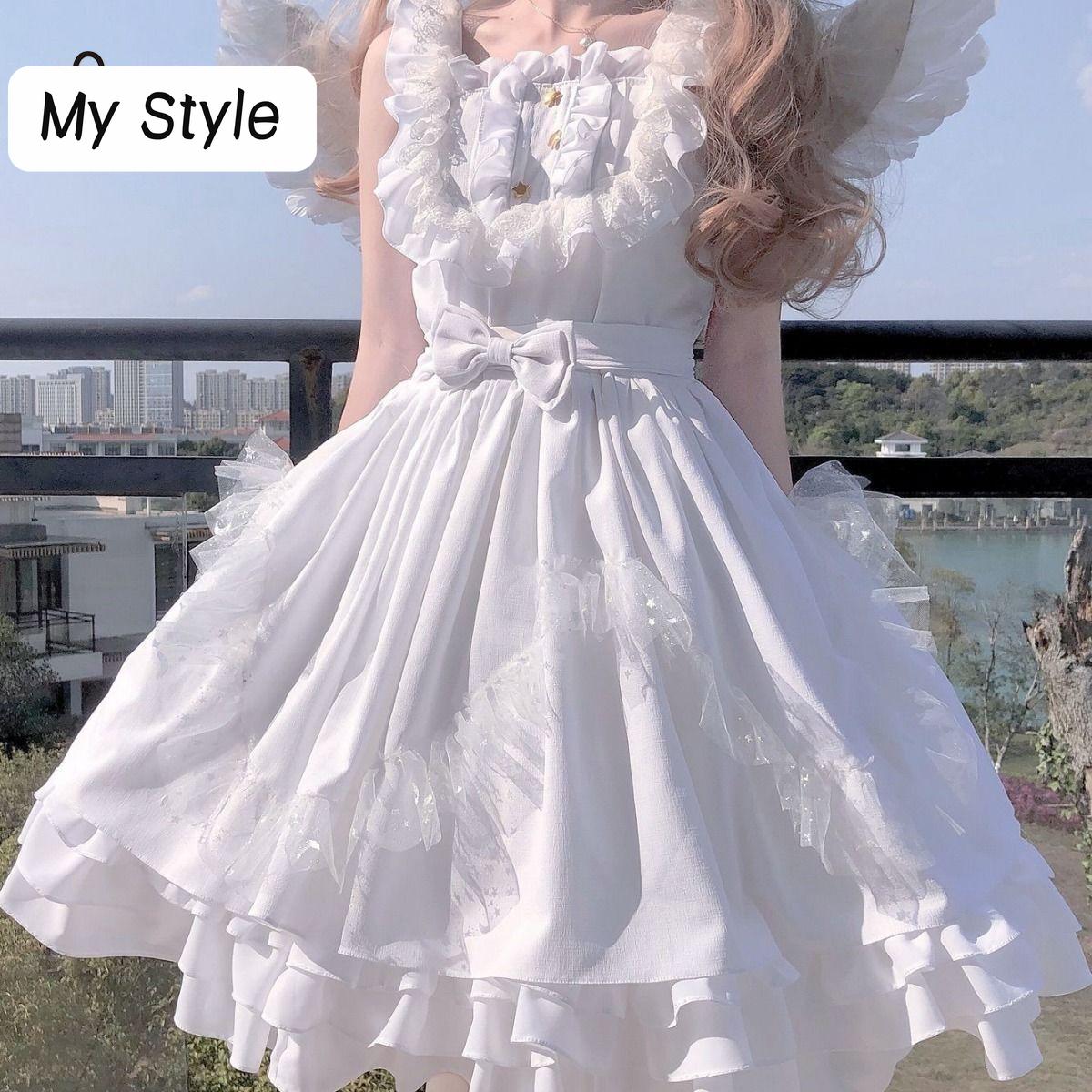 Белое милое белое платье Angel Jsk в стиле Лолиты, японское винтажное платье Kawaii для девочек, готическое кружевное платье со звездами, сказочное платье, платья принцессы для косплея
Белое милое белое платье Angel Jsk в стиле Лолиты, японское винтажное платье Kawaii для девочек, готическое кружевное платье со звездами, сказочное платье, платья принцессы для косплея