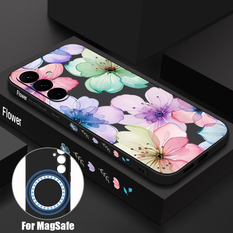 Watercolor Floral Case For Samsung Galaxy S26 S25 Ultra S24 S23 FE S22 Plus S21 Built-in Metal Plate Magnetic Silicone Cover Samsung S23 Plus чёрный
Watercolor Floral Case For Samsung Galaxy S26 S25 Ultra S24 S23 FE S22 Plus S21 Built-in Metal Plate Magnetic Silicone Cover Samsung S23 Plus чёрный