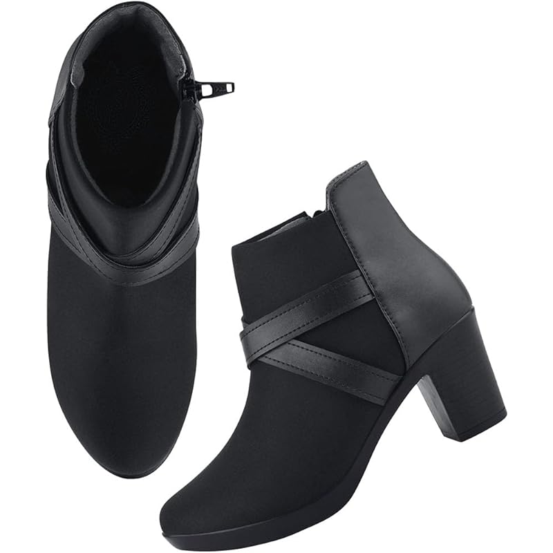Shoetopai Women S Black Ankle Boots Block Heel Booties With Cross Strap Detail | Elegant Party & Office Wear Heeled Sho 8 UK чёрный
Shoetopai Women S Black Ankle Boots Block Heel Booties With Cross Strap Detail | Elegant Party & Office Wear Heeled Sho 8 UK чёрный