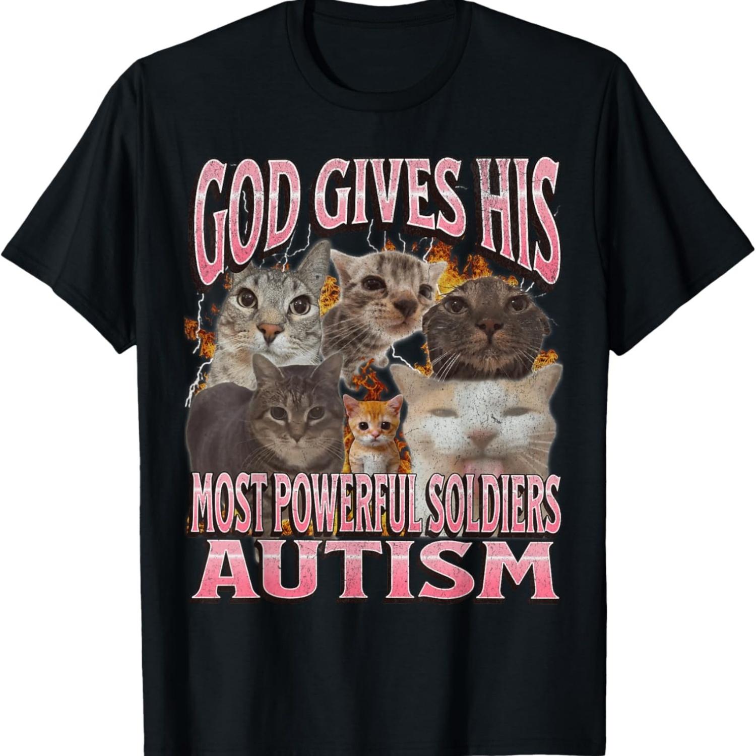 God Gives His Most Powerful Autism Funny Cat Meme Bootleg T-Shirt S чёрный
God Gives His Most Powerful Autism Funny Cat Meme Bootleg T-Shirt S чёрный