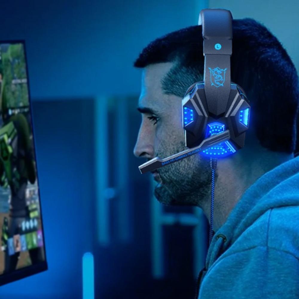 Luminous Wired Gaming Earphones Computer Wired Headphone For Computer/Pc/Gamer/Mobile Phone/Laptop 2-black blue
Luminous Wired Gaming Earphones Computer Wired Headphone For Computer/Pc/Gamer/Mobile Phone/Laptop 2-black blue