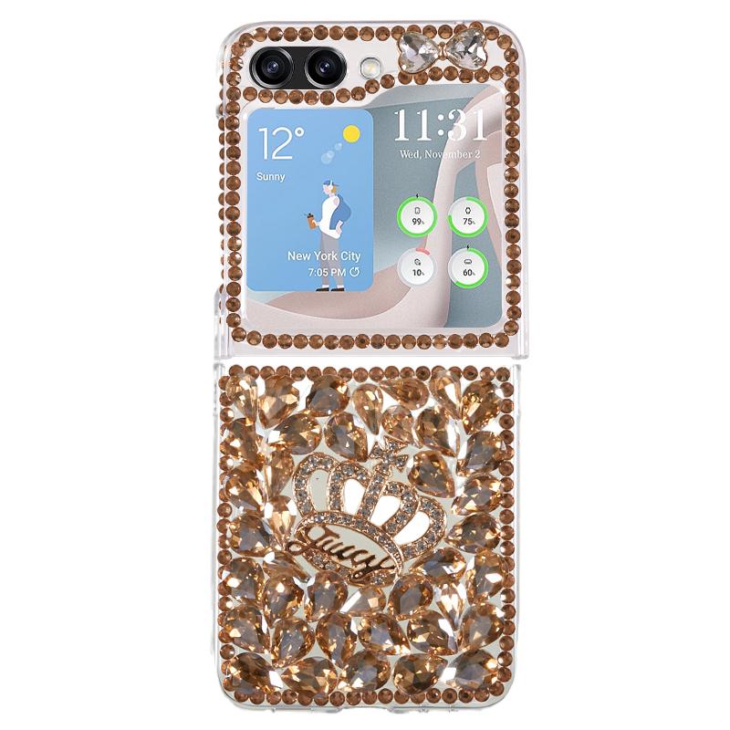 For Samsung Galaxy Z Flip5 5G Phone Case 2-Piece Design Rhinestone Decoration Hard PC Phone Shell Crown
For Samsung Galaxy Z Flip5 5G Phone Case 2-Piece Design Rhinestone Decoration Hard PC Phone Shell Crown