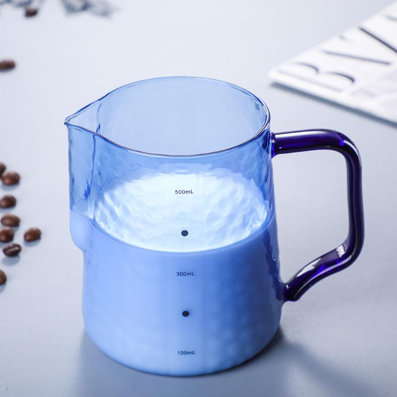 500ml Colored Handmade Glass Coffee Cup Clear Glass Measuring Cup With Handle Milk Jug Cafe Creamer Juice Tea Coffee Cups 401-500ml синій
500ml Colored Handmade Glass Coffee Cup Clear Glass Measuring Cup With Handle Milk Jug Cafe Creamer Juice Tea Coffee Cups 401-500ml синій