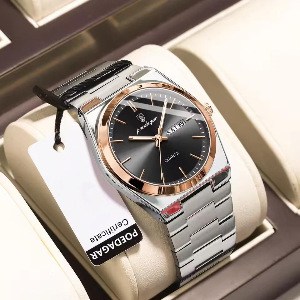 POEDAGAR Luxury Men s Watches Waterproof Luminous Date Week Watch Stainless Steel Casual Fashion Quartz Wristwatch рожевий колір золота/чорний
POEDAGAR Luxury Men s Watches Waterproof Luminous Date Week Watch Stainless Steel Casual Fashion Quartz Wristwatch рожевий колір золота/чорний