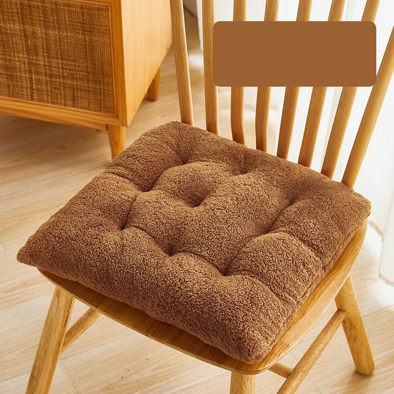 2023 Новая утолщенная подушка для сиденья из овечьей шерсти, теплая подушка, противоскользящая, в стиле веревки, мягкая подушка с квадратной подушечкой about45x45cm
