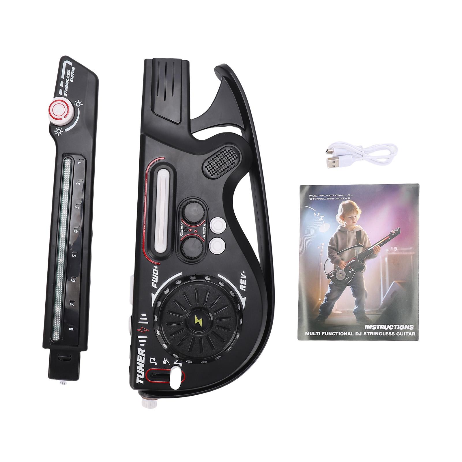 Smart Guitar DJ Controller with LED Lights BT 5.0 Rechargeable Bass Folding Portable Stringless Guitar Music Instrument for Kids чорний
Smart Guitar DJ Controller with LED Lights BT 5.0 Rechargeable Bass Folding Portable Stringless Guitar Music Instrument for Kids чорний