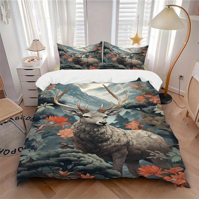 3pcs Deer Forest Soft Comfortable Bedding set, For Bedroom, Guest Room And Dorm, All - Season Use, High-Definition Printing181 135x200cm
3pcs Deer Forest Soft Comfortable Bedding set, For Bedroom, Guest Room And Dorm, All - Season Use, High-Definition Printing181 135x200cm
