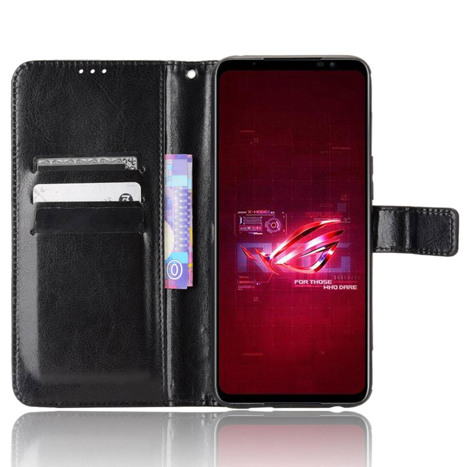 For Asus ROG Phone 6 5G/Phone 6 Pro 5G Crazy Horse Texture Wallet Case PU Leather Stand Wrist Strap Inner TPU Shockproof Flip Cover Black
For Asus ROG Phone 6 5G/Phone 6 Pro 5G Crazy Horse Texture Wallet Case PU Leather Stand Wrist Strap Inner TPU Shockproof Flip Cover Black