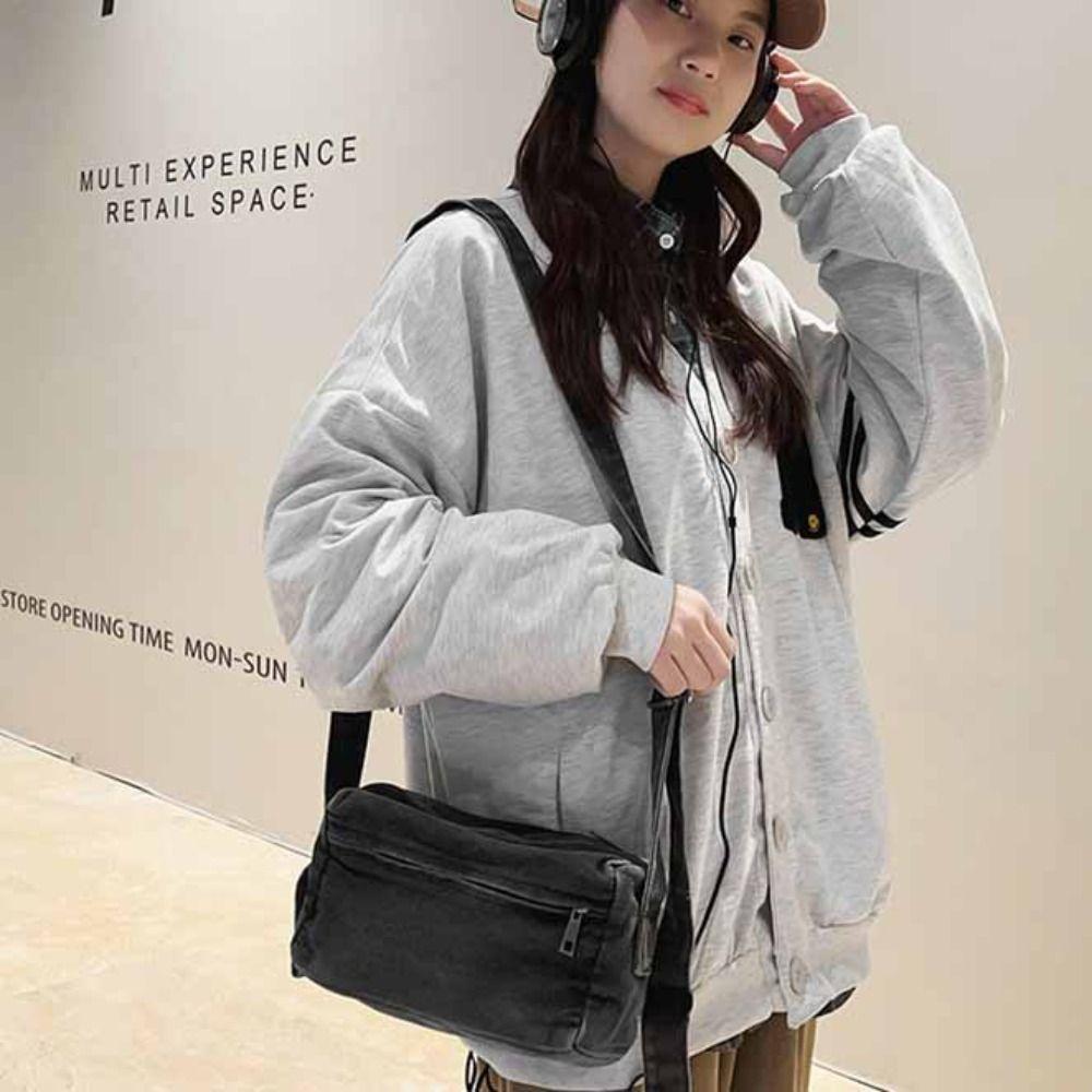Y2K Denim Canvas Bag Street Style Solid Crossbody Bag Portable Vintage Handbag Outdoor синій
Y2K Denim Canvas Bag Street Style Solid Crossbody Bag Portable Vintage Handbag Outdoor синій