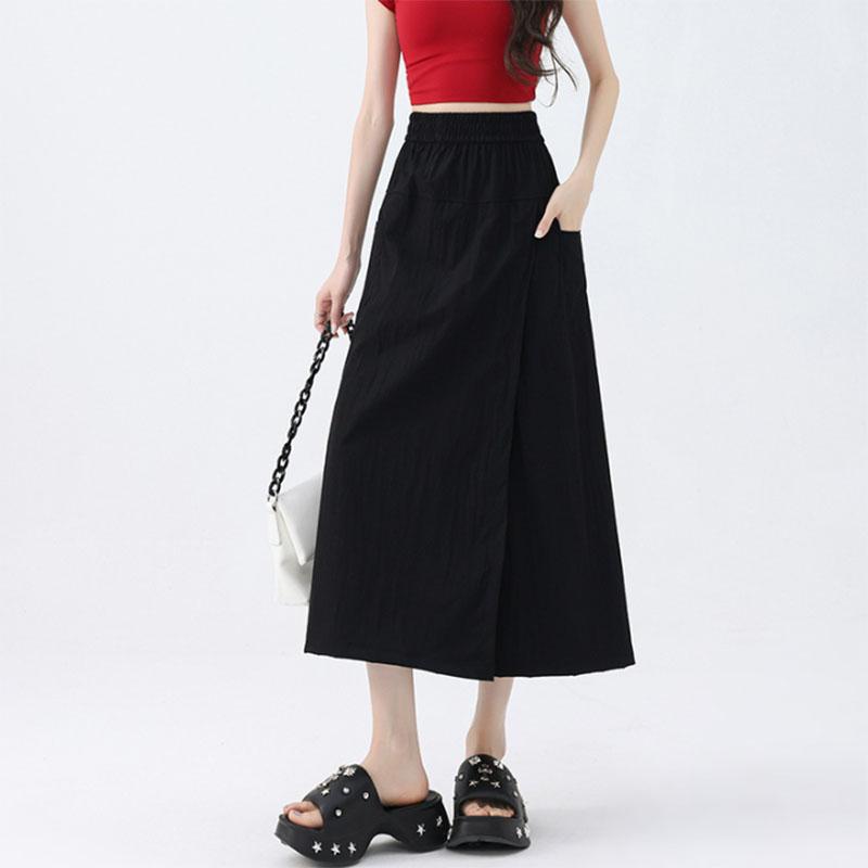 Женские летние однотонные брюки длиной до икр, брюки Harajuku Wide Leg для женщин, повседневные эластичные брюки с высокой талией и карманами, юбка-брюки M чёрный
Женские летние однотонные брюки длиной до икр, брюки Harajuku Wide Leg для женщин, повседневные эластичные брюки с высокой талией и карманами, юбка-брюки M чёрный