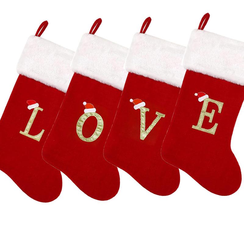 20 Inches Initial Monogram Embroidered Christmas Stocking Red Velvet with White Super Soft Plush Cuffs Christmas Decorations Stocking
20 Inches Initial Monogram Embroidered Christmas Stocking Red Velvet with White Super Soft Plush Cuffs Christmas Decorations Stocking
