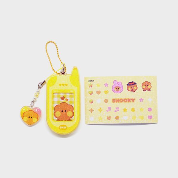 Мини-ретро-телефон Line Friends BT21 SHOOKY с ключами
Мини-ретро-телефон Line Friends BT21 SHOOKY с ключами