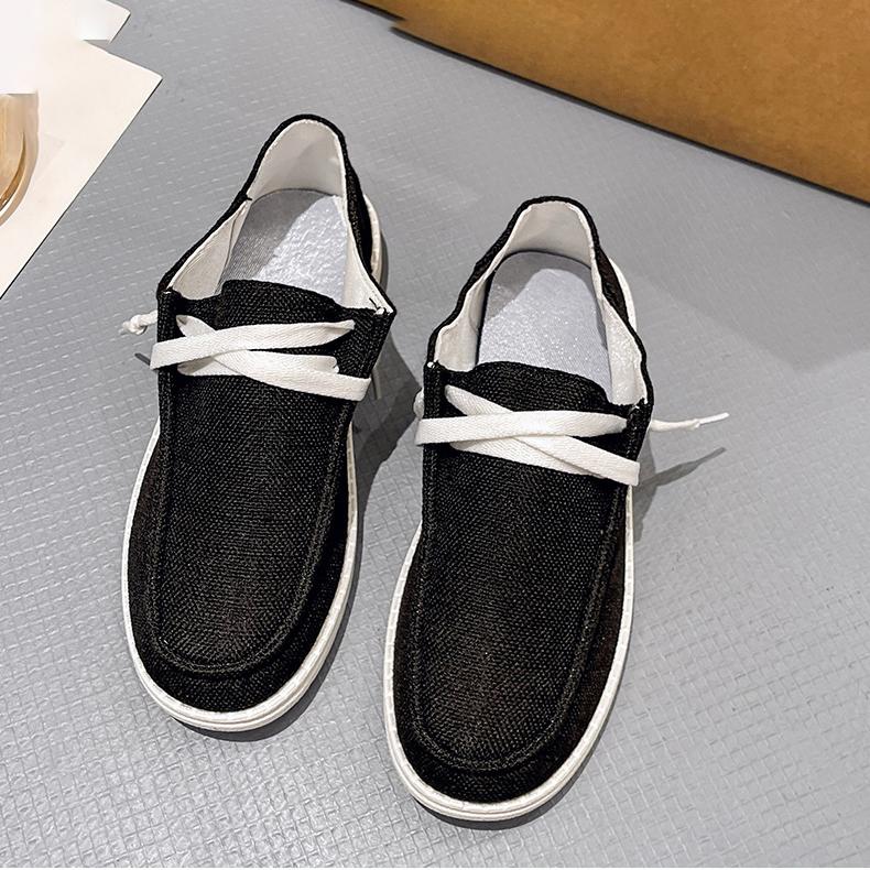 Парусиновые туфли большого размера 2023 года, весна-осень, новые повседневные удобные туфли большого размера на плоской подошве 41 чёрный
Парусиновые туфли большого размера 2023 года, весна-осень, новые повседневные удобные туфли большого размера на плоской подошве 41 чёрный