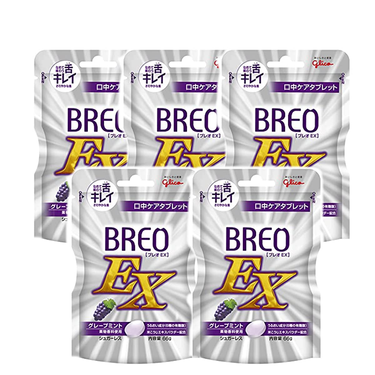 Glico BREO EX 66 г x 5 таблеток для ухода за полостью рта, предназначенных исключительно для стоматологии (виноградная мята)
Glico BREO EX 66 г x 5 таблеток для ухода за полостью рта, предназначенных исключительно для стоматологии (виноградная мята)