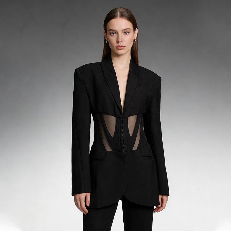 Women s European-Style Suit Jacket, Spring 2026 - Fishbone Mesh Design Extra Small
Women s European-Style Suit Jacket, Spring 2026 - Fishbone Mesh Design Extra Small