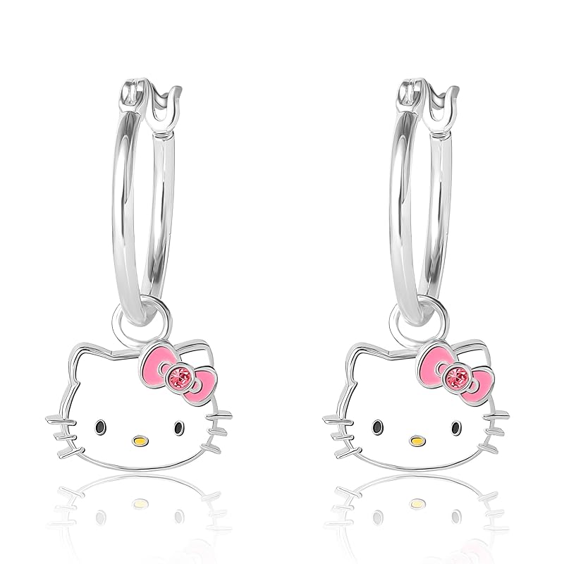 sanrio Hello Kitty & Friends ladies hoop earrings enamel hello kitty Kuromi my melody officially licensed gifts, brass, no jewels
sanrio Hello Kitty & Friends ladies hoop earrings enamel hello kitty Kuromi my melody officially licensed gifts, brass, no jewels