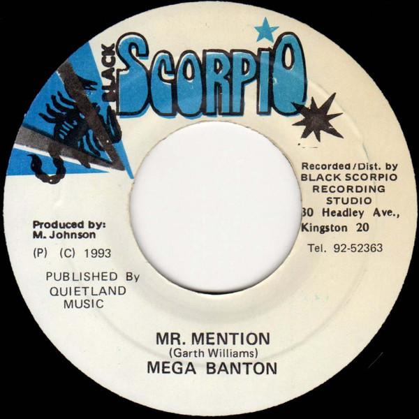 7inch Record MEGA BANTON - Mr. Mention NONE Black Scorpio 1993 Jamaica Reggae, Ska & Dub Used
7inch Record MEGA BANTON - Mr. Mention NONE Black Scorpio 1993 Jamaica Reggae, Ska & Dub Used