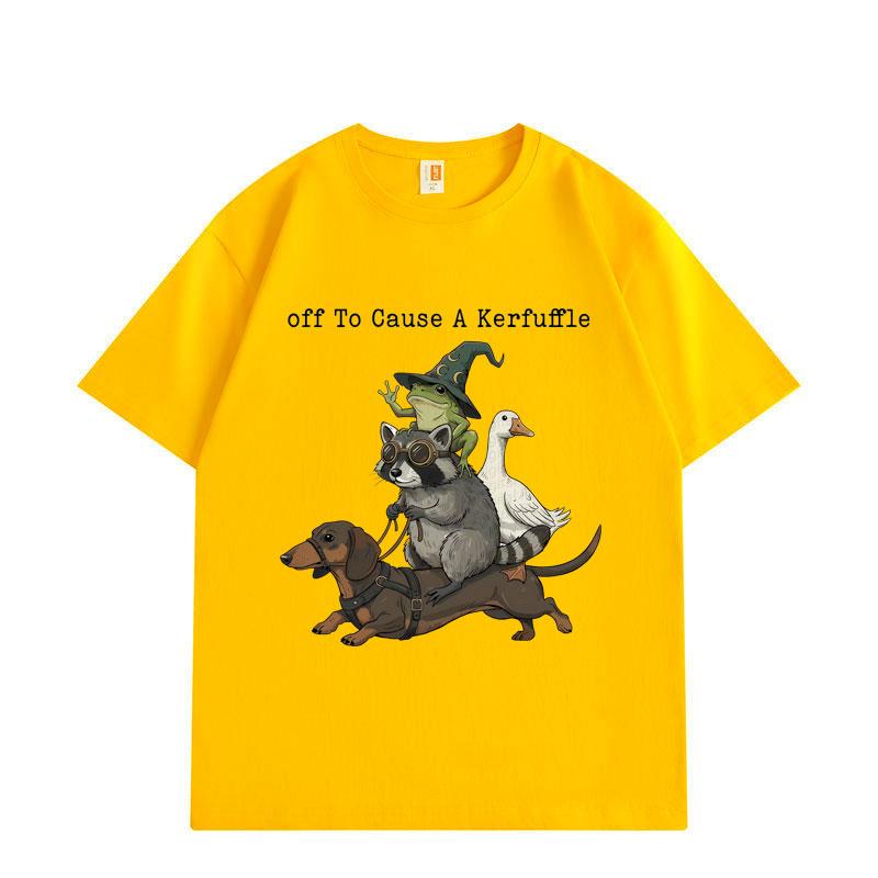 Off To Cause A Kerfuffle Funny Animal Graphic T Shirts High Quality Fashion Oversized T-shirts Men Women Cotton T-shirt 3XL
Off To Cause A Kerfuffle Funny Animal Graphic T Shirts High Quality Fashion Oversized T-shirts Men Women Cotton T-shirt 3XL